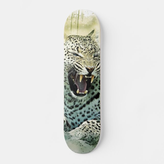 Leopard Mini Skateboard Bräda 18,5 Cm (Framsida)