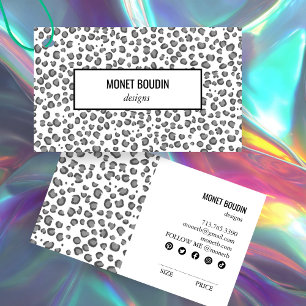 Leopard Modern Animal Print Social Media HANG MÄRK Visitkort
