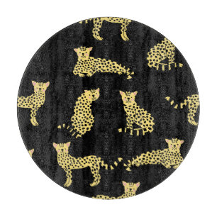 Leopard Mönster: Black Background Cheetah