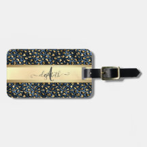 Leopard Mönster Black Bronze Monogram