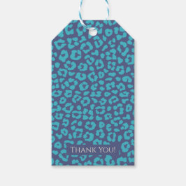 Leopard Mönster-Blue- Presentetikett