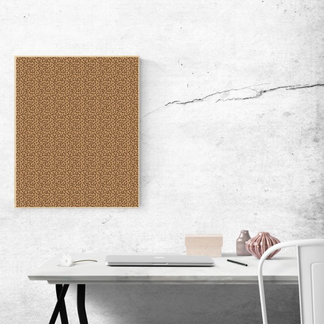 Leopard Mönster Brown Poster (A poster with a brown leopard pattern.)