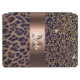 Leopard mönster brunsvart golden bronze monogram iPad air skydd (Horisontell)