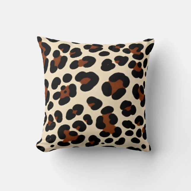 Leopard mönster cushion. kudde (Framsida)