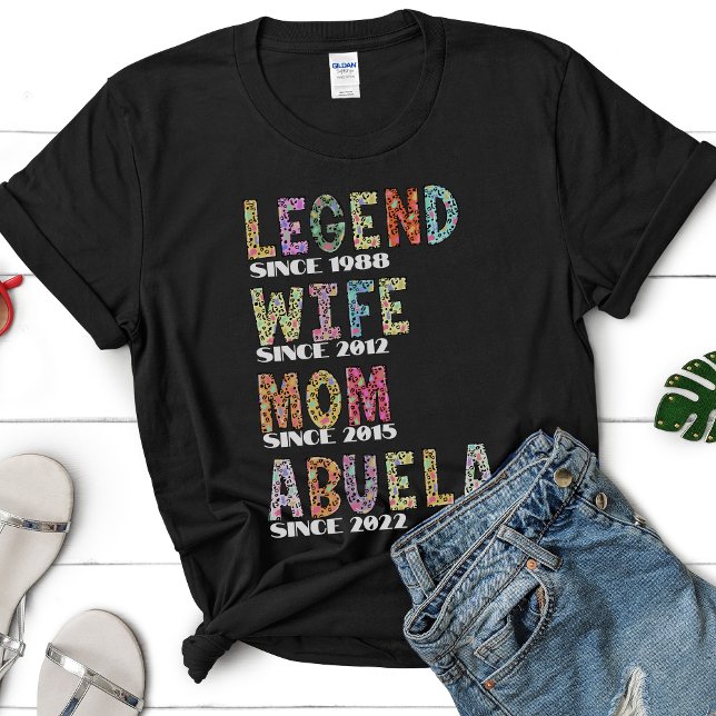Leopard Mönster Cute Gift Mor Mamma Legend Wife T Shirt (Skapare uppladdad)