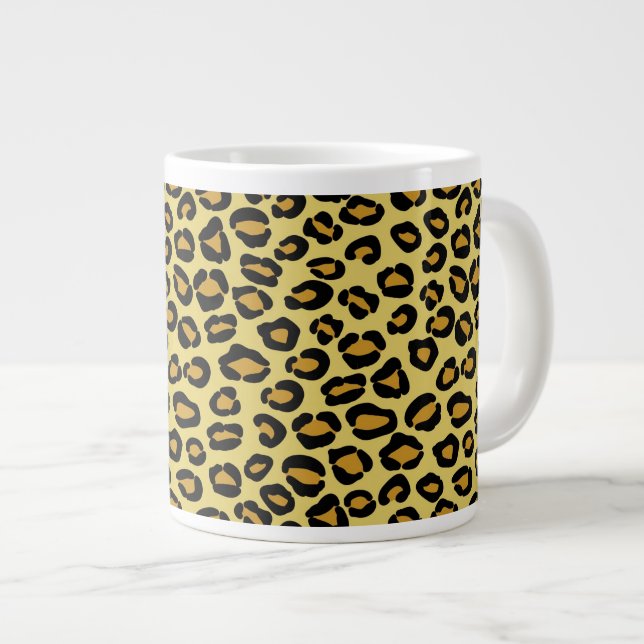 Leopard Mönster Jumbo Mugg (Framsida höger)