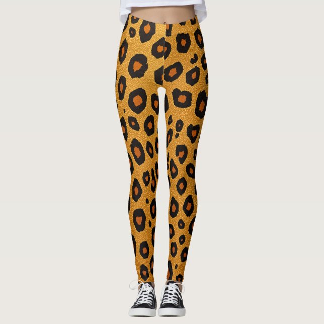Leopard mönster leggings (Framsida)