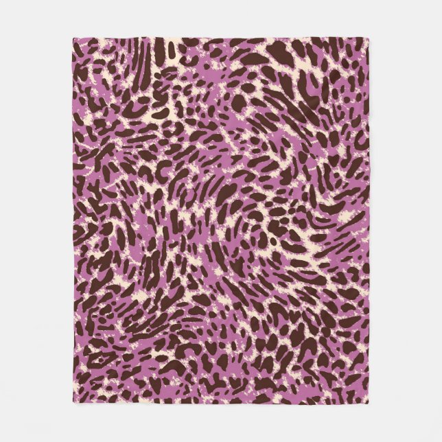 Leopard Mönster, Leopard Print, Animal print  Fleecefilt (Framsidan)