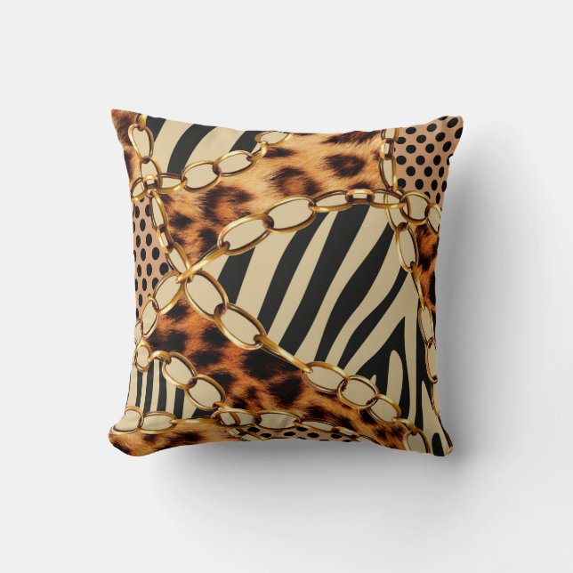 Leopard Mönster, Leopard Print, Animal print  Kudde (Framsida)