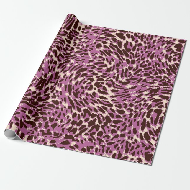 Leopard Mönster, Leopard Print, Animal print  Presentpapper (Utrullad)