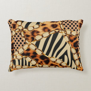 Leopard Mönster, Leopard Print, Animal print Prydnadskudde