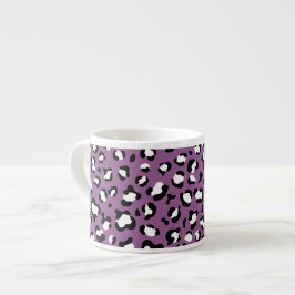 Leopard Mönster, leopard Spots, Lila Leopard Espressomugg