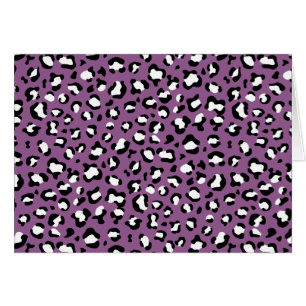 Leopard Mönster, leopard Spots, Lila Leopard Hälsningskort