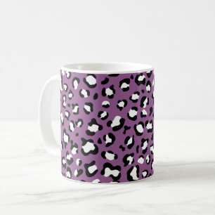 Leopard Mönster, leopard Spots, Lila Leopard Kaffemugg