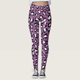 Leopard Mönster, leopard Spots, Lila Leopard Leggings