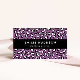 Leopard Mönster, leopard Spots, Lila Leopard Visitkort