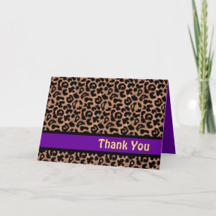 Leopard Mönster Lila Rand Sweet 16 TACK Kort