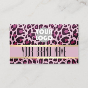 Leopard Mönster Logotyp Photo Open Timours Lash Visitkort