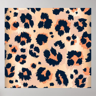 Leopard Mönster: Lustigt, sjölöst mönster Poster