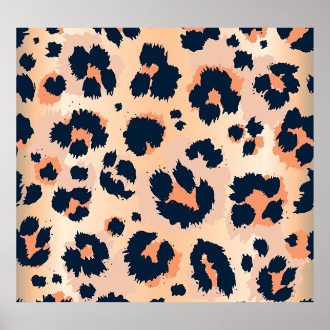 Leopard Mönster: Lustigt, sjölöst mönster Poster (Framsidan)