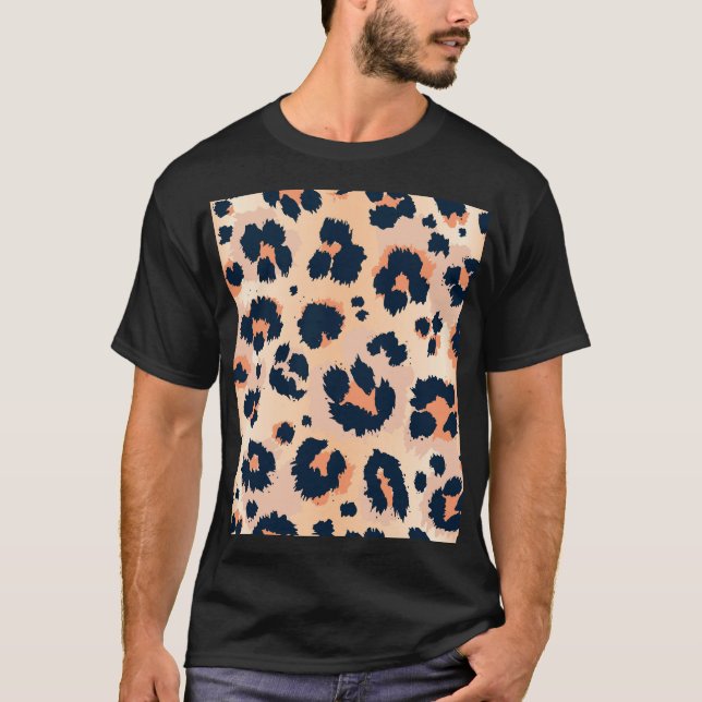 Leopard Mönster: Lustigt, sjölöst mönster T Shirt (Framsida)