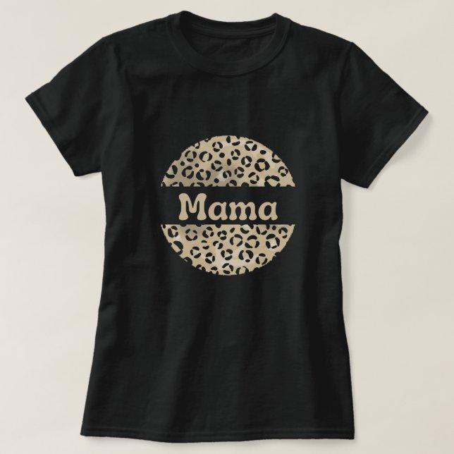Leopard Mönster Mamma T Shirt (Design framsida)
