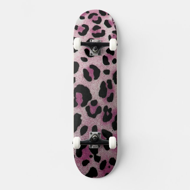 Leopard Mönster Mini Skateboard Bräda 18,5 Cm (Framsida)