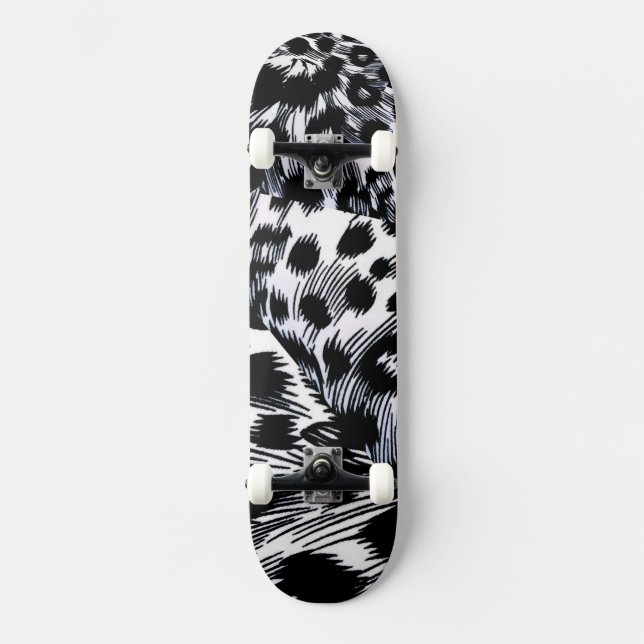 Leopard Mönster Mini Skateboard Bräda 18,5 Cm (Framsida)