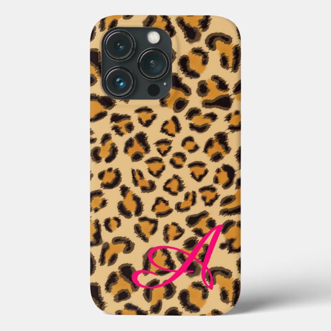 Leopard mönster - monogrammed (Baksida)