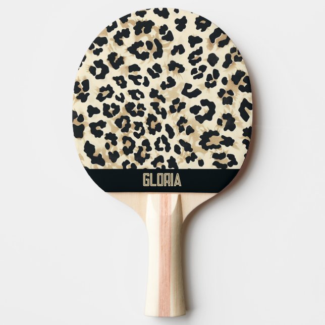 Leopard Mönster Pingisracket (Framsidan)