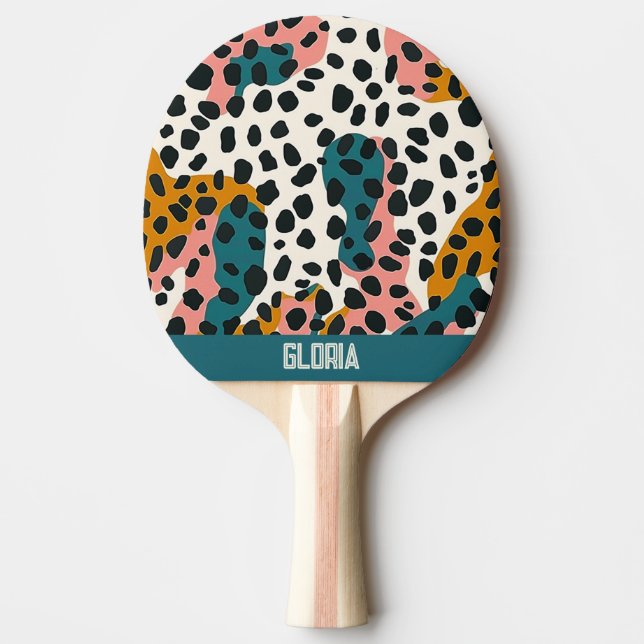 Leopard Mönster Pingisracket (Framsidan)