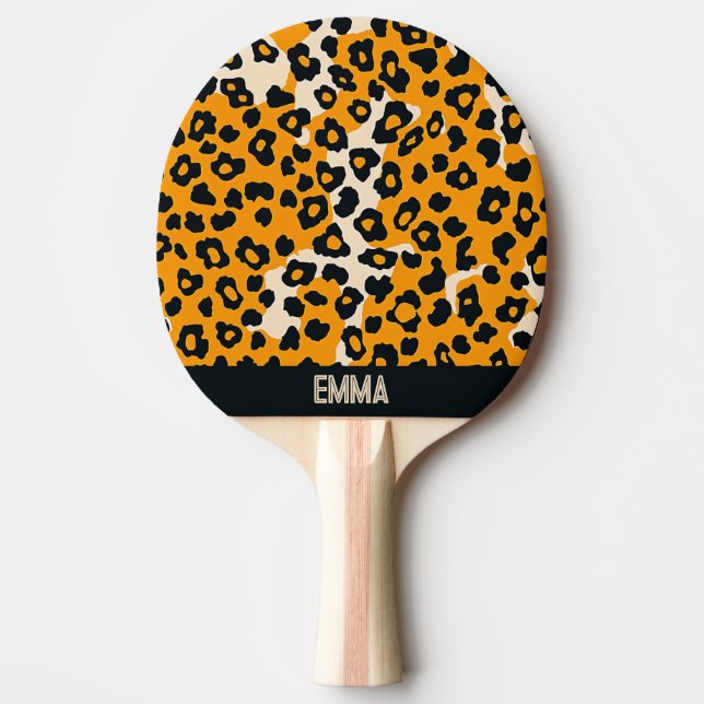 Leopard Mönster Pingisracket (Framsidan)