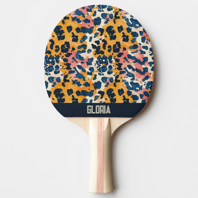 Leopard Mönster Pingisracket (Framsidan)