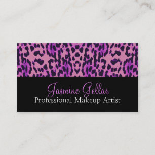 Leopard Mönster Professionell Makeup Artist Visitkort