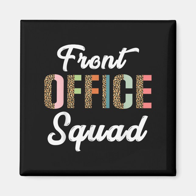Leopard Mönster School Secretary Admin Front Offic Magnet (Framsidan)