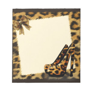 Leopard Mönster Shoes personlig Anteckningsblock