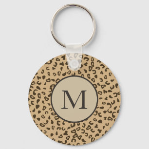 Leopard mönster skin struktur tan nyckelring