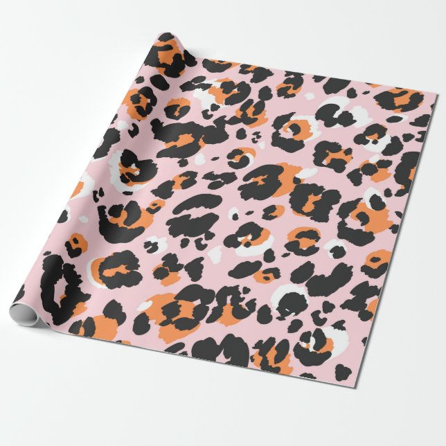 Leopard mönster sömlös. Klassiskt leo struktur. Tr Presentpapper (Utrullad)