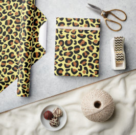 Leopard Mönster Studenten Gifts Gult Seamless Presentpapper