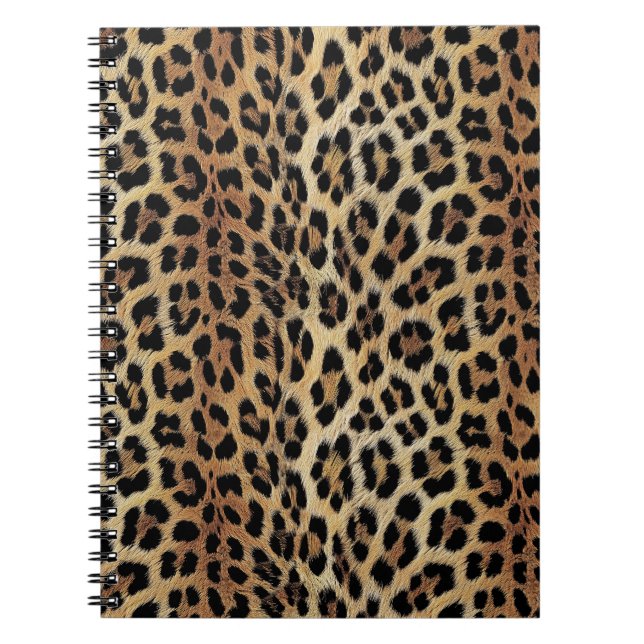 Leopard mönster, tiger, leopard skin, mode, anteckningsbok (Framsidan)