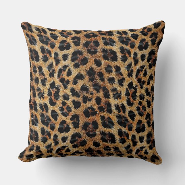 Leopard mönster, tiger, leopard skin, mode, kudde (Framsida)