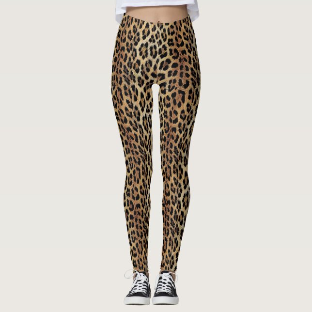 Leopard mönster, tiger, leopard skin, mode, leggings (Framsida)