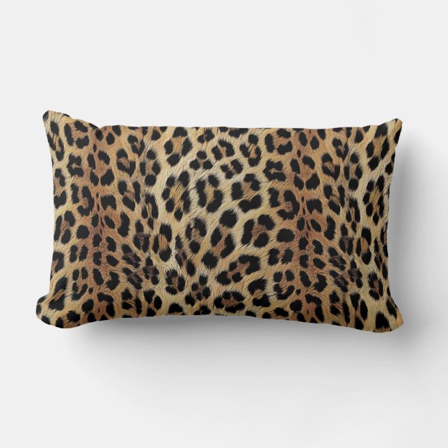 Leopard mönster, tiger, leopard skin, mode, lumbarkudde (Framsida)