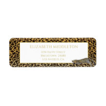 Leopard Mönster Vild Tropical Monogram