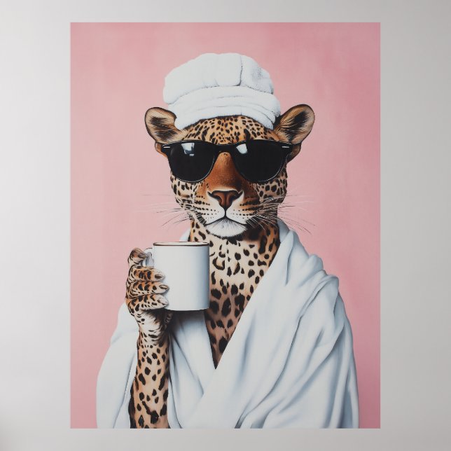 Leopard MorgVibes Poster (Framsidan)