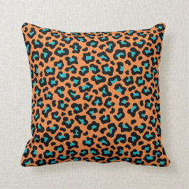 Leopard (Mörk Orange Print) Kudde