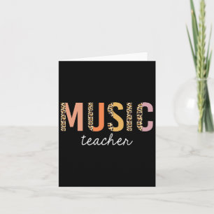 Leopard Music Teacher Cute Ck till skolartiklar W Kort