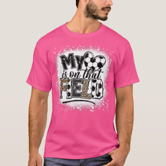 Leopard My Heart Is On That Field Soccer Love Game T Shirt