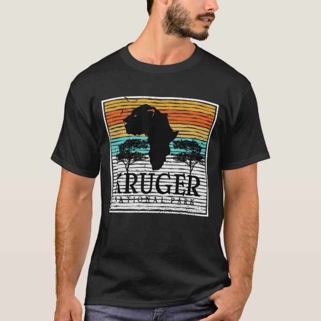 Leopard National Park Afrika Kruger Safari Big Fiv T Shirt (Framsida)