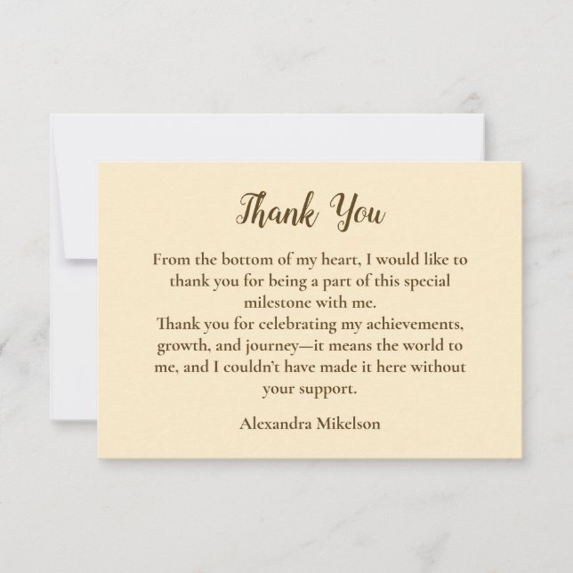 Leopard Neutral 50 & Fabulous Birthday Tack Kort (Framsida)